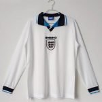 1996 England Home Jersey Retro Long Sleeve Shirt