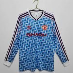 1990-92 Manchester United Away Jersey Retro Long Sleeve Shirt