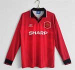 1994-96 Manchester United Home Jersey Retro Long Sleeve S-XXL Shirt