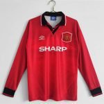 1994-96 Manchester United Home Jersey Retro Long Sleeve S-XXL Shirt