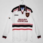 1998-99 Manchester United Away Jersey Retro Long Sleeve Shirt
