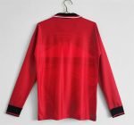 1994-96 Manchester United Home Jersey Retro Long Sleeve S-XXL Shirt - Image 2