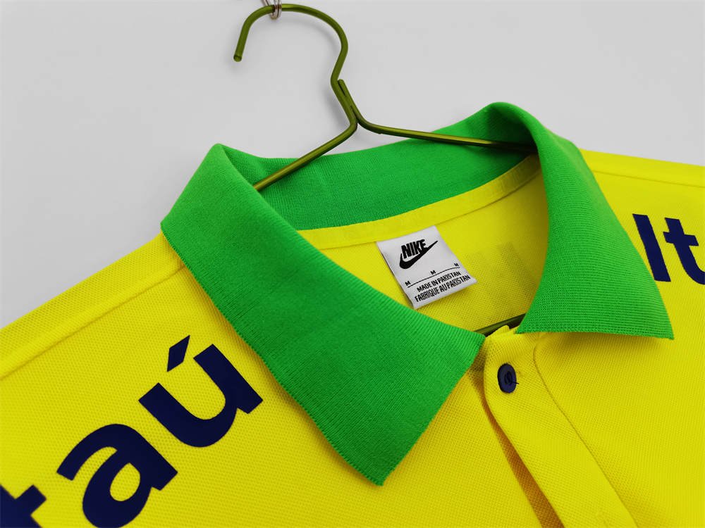 4 2022 Brazil Polo Shirt Yellow - Image 4