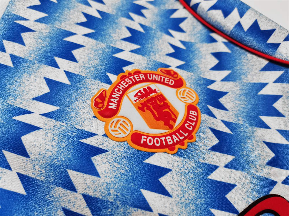 5 1990-92 Manchester United Away Jersey Retro Long Sleeve Shirt - Image 5