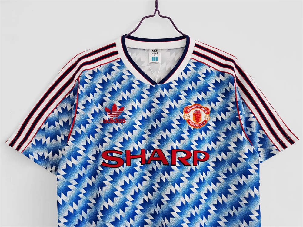 6 1990-92 Manchester United Away Jersey Retro S-XXL Shirt - Image 3