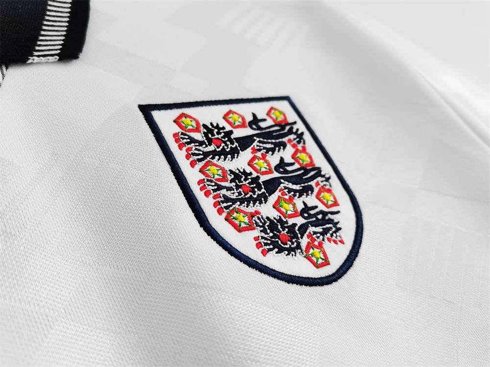 7 1990 England Home Jersey Retro Shirt - Image 2