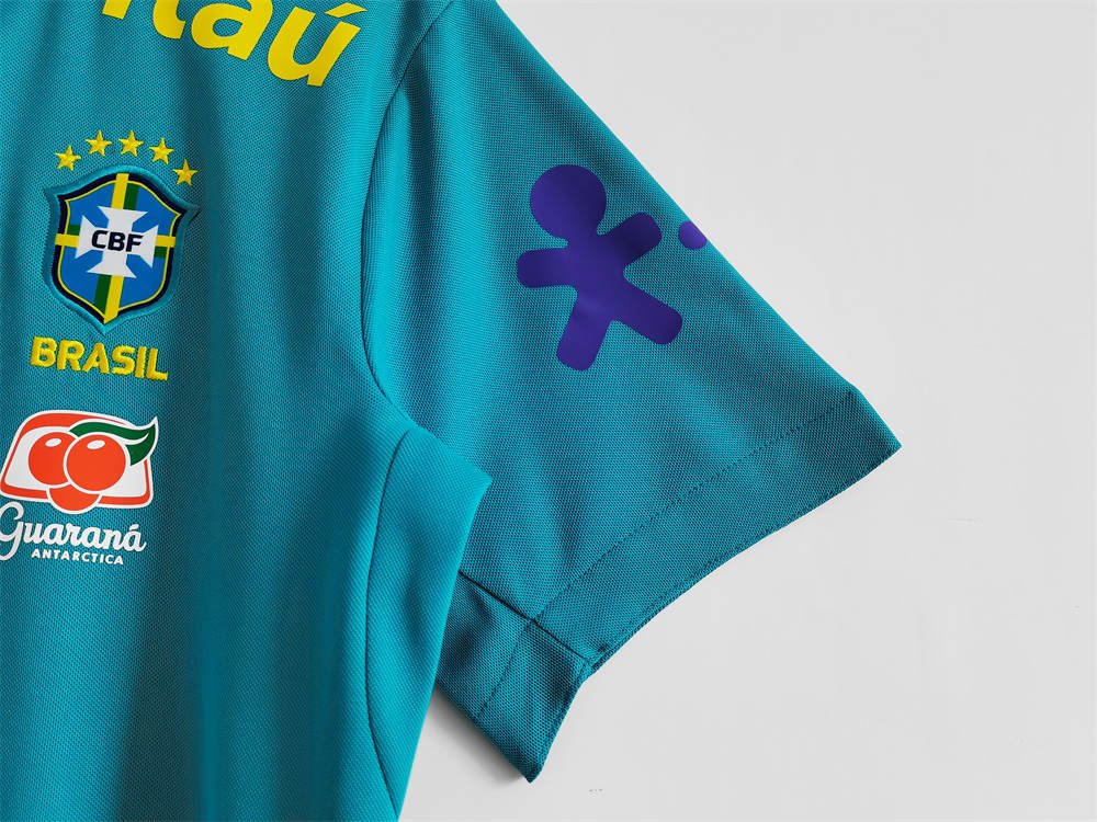 8 2021 Brazil Polo shirt Lake Blue - Image 4