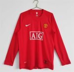 2007-08 Manchester United Home Jersey Retro Long Sleeve S-XXL Shirt