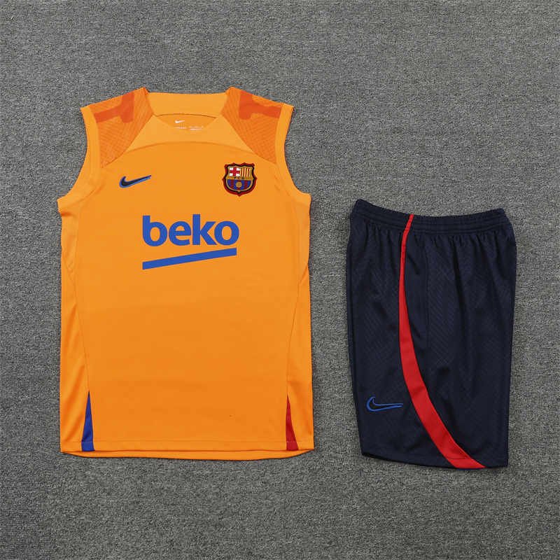 01604 副本 Barcelona Training Kit (Top+Shorts)-QS#BA03S - Image 4