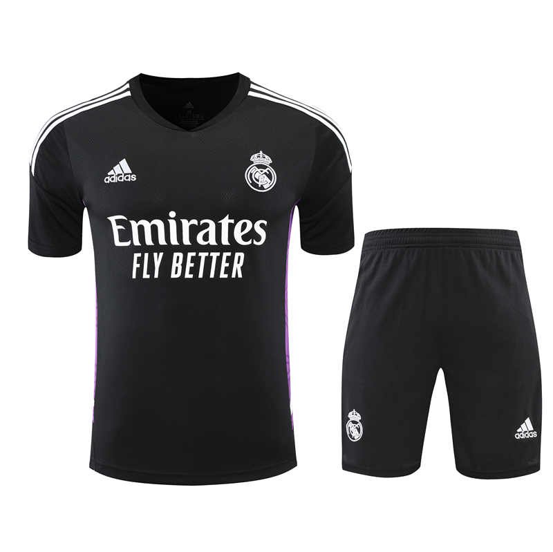 038 副本 Real Madrid Training Kit (Top+Shorts)-QS#RM08 - Image 3