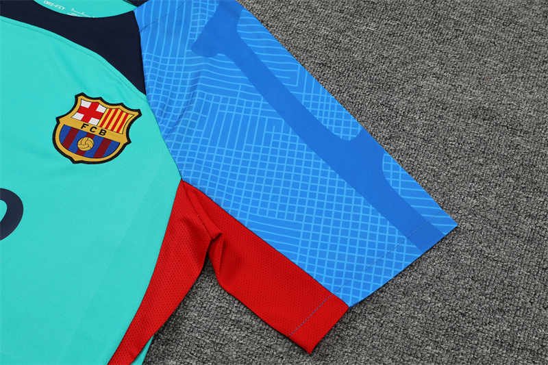 08358 Barcelona Training Kit (Top+Shorts)-QS#BA018 - Image 6