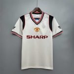 Retro 1985 Manchester United Jersey Football Shirt white S-XXL
