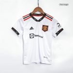 22-23 Kids Manchester United White Jersey Kit Football Size 16-28 - Image 2