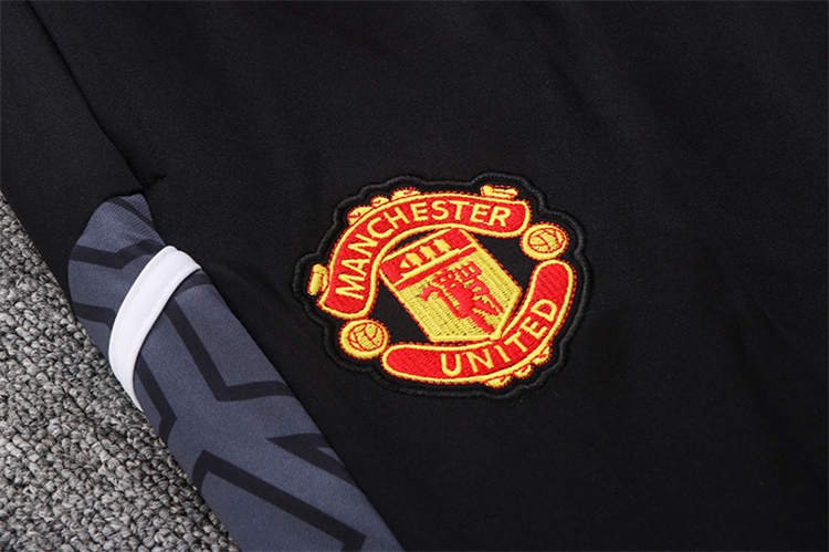 251b8fee Manchester United Black Training (Tops and Pant) Suit Kit-CJ#04 - Image 8