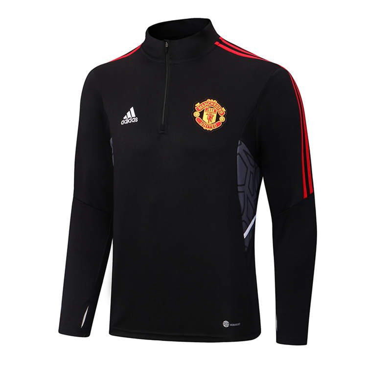 541e1b5b Manchester United Black Training (Tops and Pant) Suit Kit-CJ#04 - Image 3