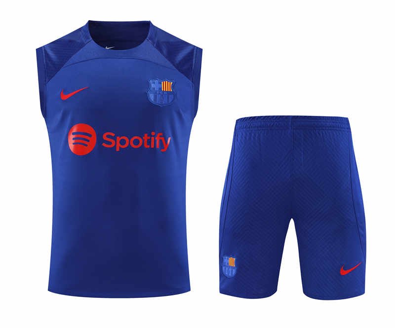 7 副本 Barcelona Training Kit (Top+Shorts)-QS#BA017S - Image 3