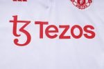 23-24 Manchester United White + Black (Tops and Pant) Training Suit Kit - Image 8