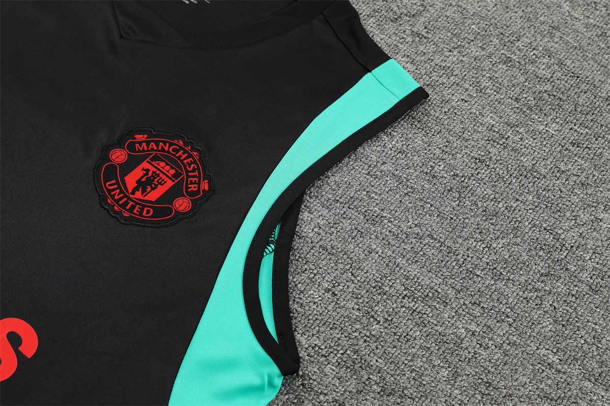 无题会话04419 Manchester United Training Kit (Top+Shorts)-QS#MU010S - Image 6