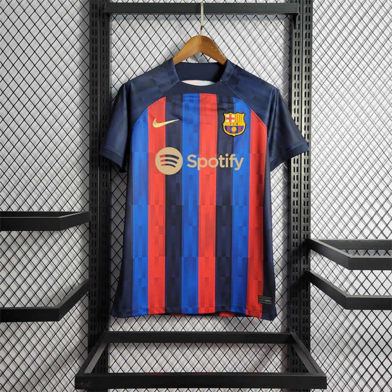 0 (1) 22-23 Barcelona Home Jersey (Fans Version) Football Shirt - Image 1