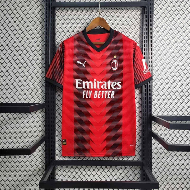 1 23-24 AC Milan Home Jersey (Fans Version) Football Shirt - Image 1