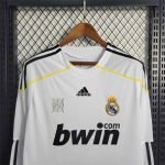 09-10 Real Madrid Home Jersey Retro Football Shirt Long Sleeve S-XXL - Image 3