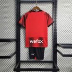 23-24 kids Jersey AC Milan Home Jersey Kit Football Size 16-28 - Image 2