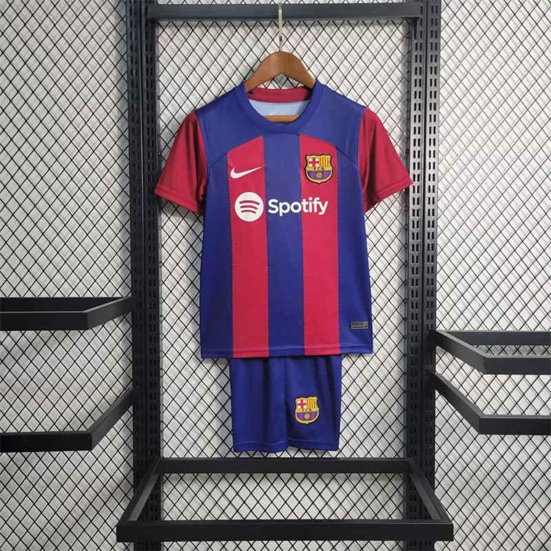 empty-placeholder.webp 23-24 Kids Barcelona Home Jersey Kit Football Size 16-28 - Image 1