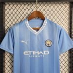23-24 Kids Manchester City Home Jersey Kit Football Size 16-28 - Image 5