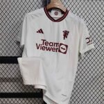 23-24 Manchester United 2nd Away White Jersey (Fans Version) Football Shirt - Image 4