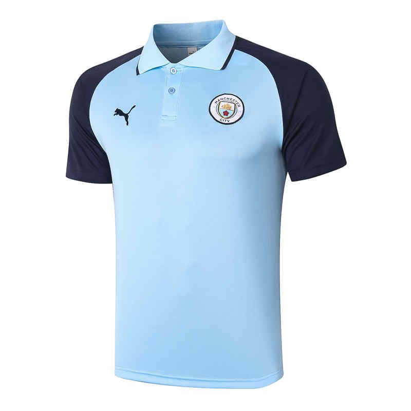 0 (1) Manchester City Polo Shirt Football Jersey S-XXL-DS#C587 - Image 1