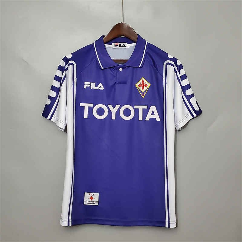 53b87b0f 99-00 Retro Florence Home Jersey Football Shirt S-XXL - Image 1