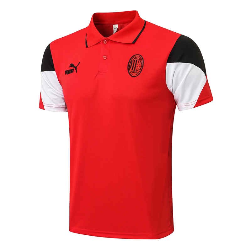 IMG_1612 AC Milan Polo Shirt Football Jersey S-XXL-DS#C672 - Image 1