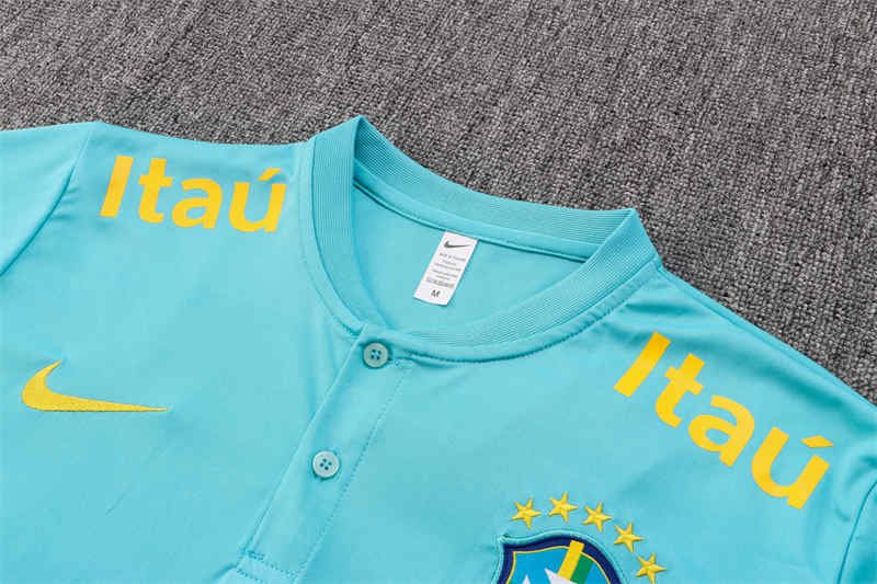 IMG_2686 Brazil Polo Shirt Football Jersey S-XXL-DS#C940 - Image 4