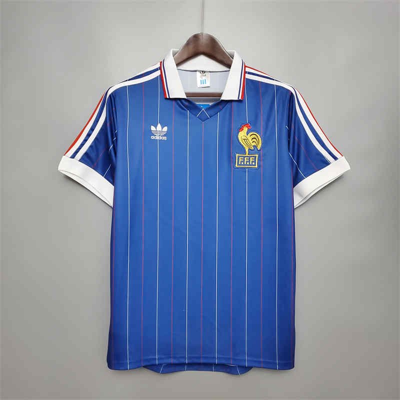 d3e4ff72 1982 France Home Jersey Football Shirt S-XXL - Image 1