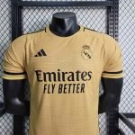 2023-24 Real Madrid Gold Special Jersey (Player Version) Football Shirt - Image 3