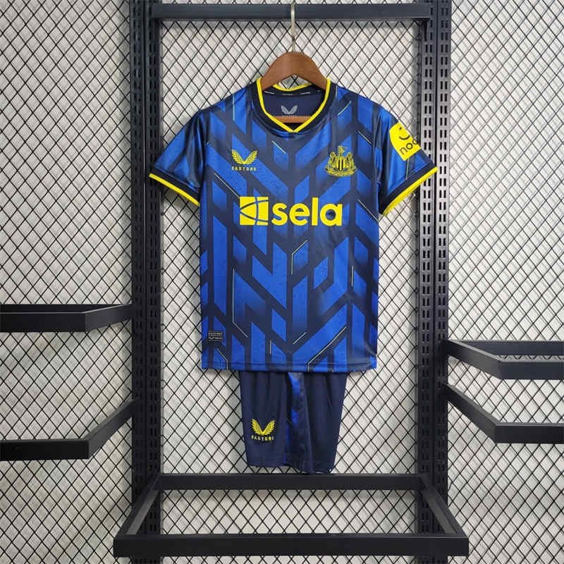 empty-placeholder.webp 23-24 Kids Newcastle United Away Jersey Kit Blue Football Size 16-28 - Image 1