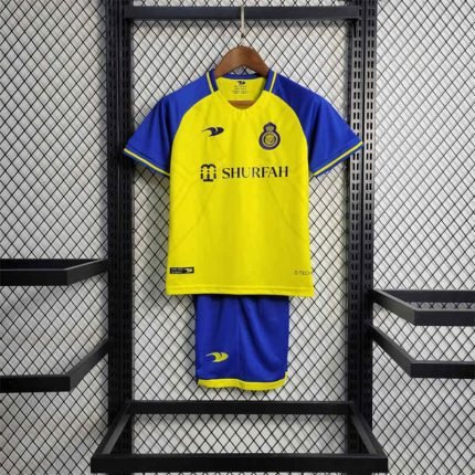 22-23 Kids Al Nassr Home Jersey Kit Football Size 16-28