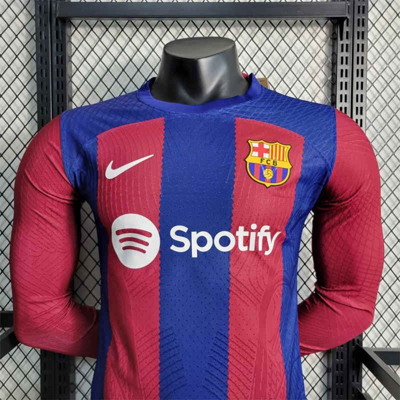 empty-placeholder.webp (4) 23-24 Barcelona Home Jersey Long Sleeve (Player Version) Football Shirt S-XXL - Image 5