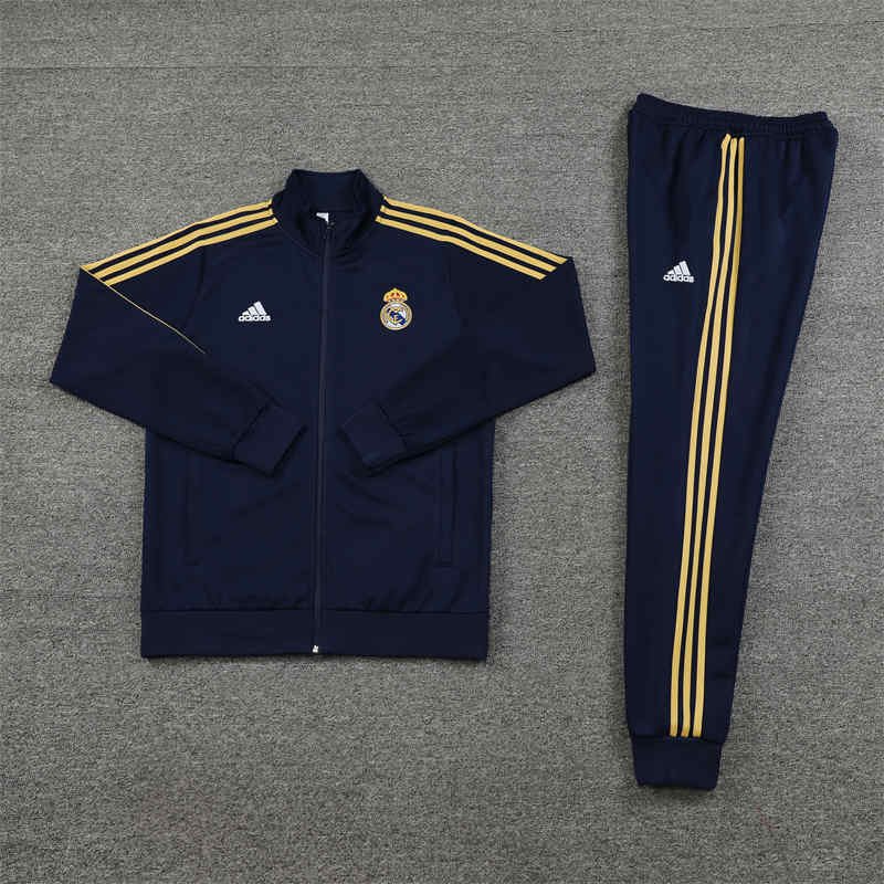 无题会话04311 23-24 Real Madrid Training Kit (Jacket+Pants)-ZJ#MD03-Blue - Image 3