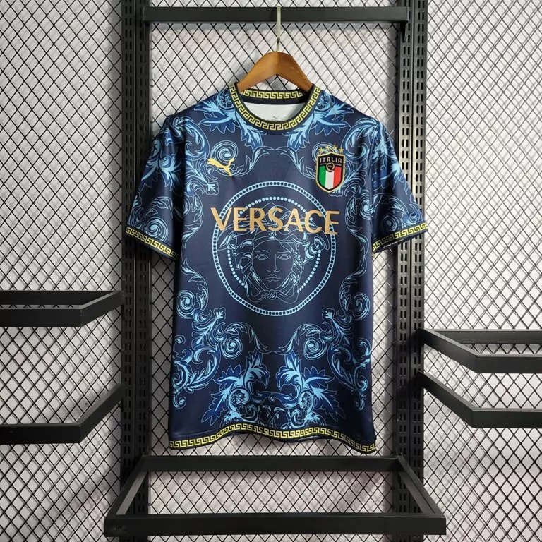 empty-placeholder.webp Italy Jersey Versace Blue (Fans Version) Football Shirt Special edition - Image 1
