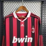 09-10 Retro AC Milan Home Jersey Long Sleeve Football Shirt S-XXL - Image 5
