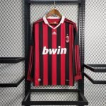 09-10 Retro AC Milan Home Jersey Long Sleeve Football Shirt S-XXL