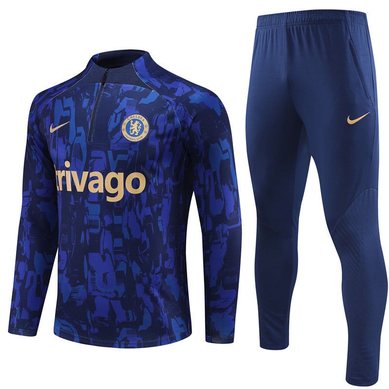 0031- 副本 Tracksuit Chelsea Training Kit (Tops and Pant)-ASD#CH06 - Image 1