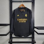23-24 Real Madrid Full Sleeve 2nd Away Jersey (Fans Version) Football Shirt