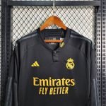 23-24 Real Madrid Full Sleeve 2nd Away Jersey (Fans Version) Football Shirt - Image 4