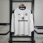 99-00 Retro Manchester United Away Jersey Full Sleeve Football Shirt S-XXL