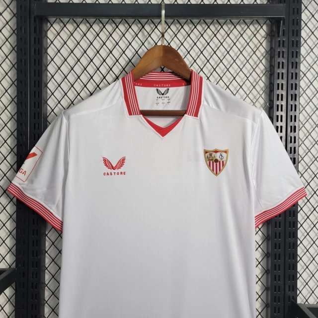 empty-placeholder.webp (14) 23-24 Sevilla Home Kit Jersey (Fans Version) Football Shirt - Image 3