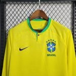 Brazil Home Kit Full Sleeve Jersey (Fans Version) World Cup Football Shirt - Image 3