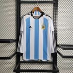 Argentina Home Kit Full Sleeve Jersey (Fans Version) World Cup Football Shirt