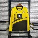 23-24 Borussia Dortmund Home Kit Full Sleeve Jersey (Fans Version) Football Shirt